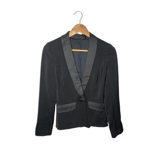 Custom Made Front Button Tuxedo Blazer Suit Jacket | Small